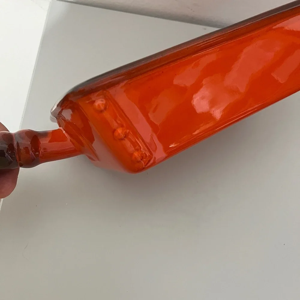 Metlox Poppytrail Vernon Red Divided Baking Dish  Orange 1960s‎ Vintage